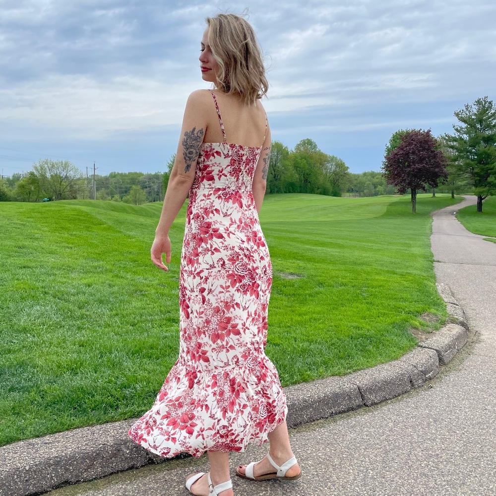 Reformation Emersyn Midi Dress in Toile De Jouy print Size 6 - Picture 14 of 15